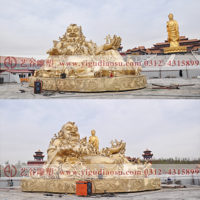 銅雕佛像現(xiàn)場安裝